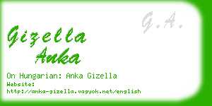 gizella anka business card